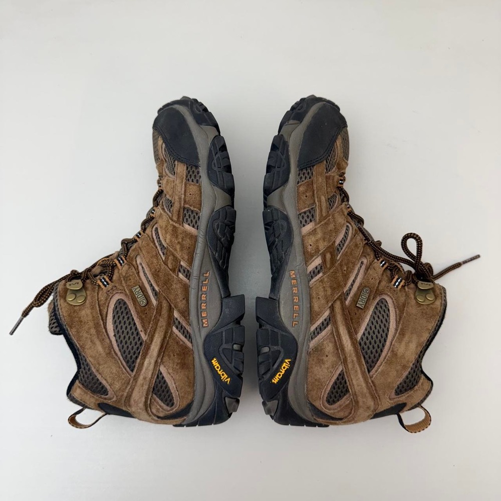 Merrell Moab 2 Mid Waterproof Hiking Boots Mens US 9 Brown Suede Vibram Size 9 - Picture 5 of 8